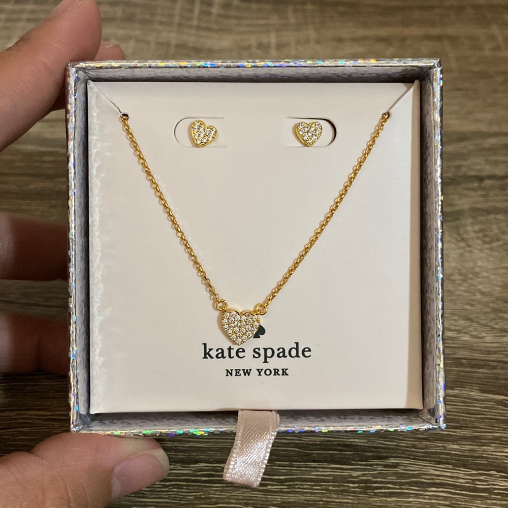 KATE SPADE Your Truly Pave Stud and Mini Pendant Set